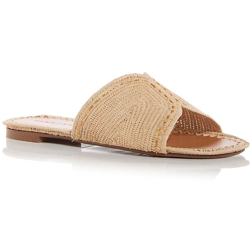 Woven Slide Sandal in Natural Beige - Women's Casual Sandals
